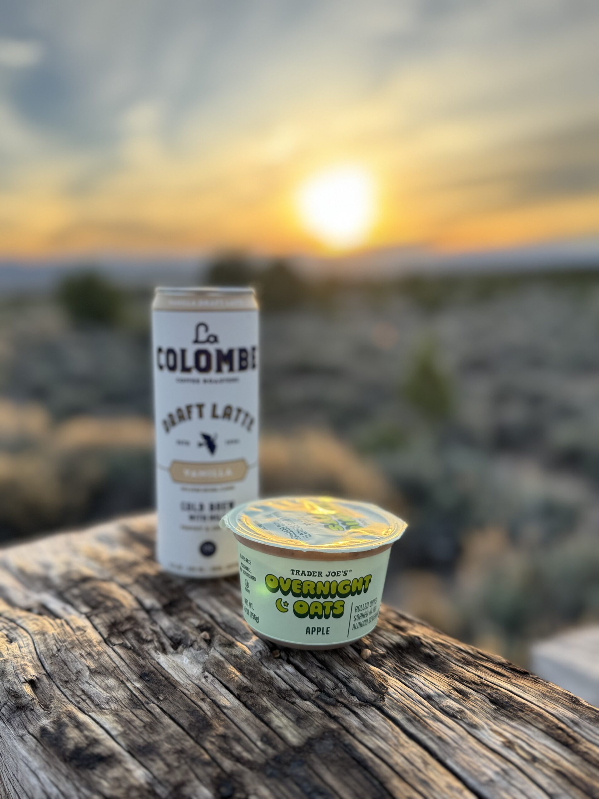 vanilla ice coffee and apple overnight oats