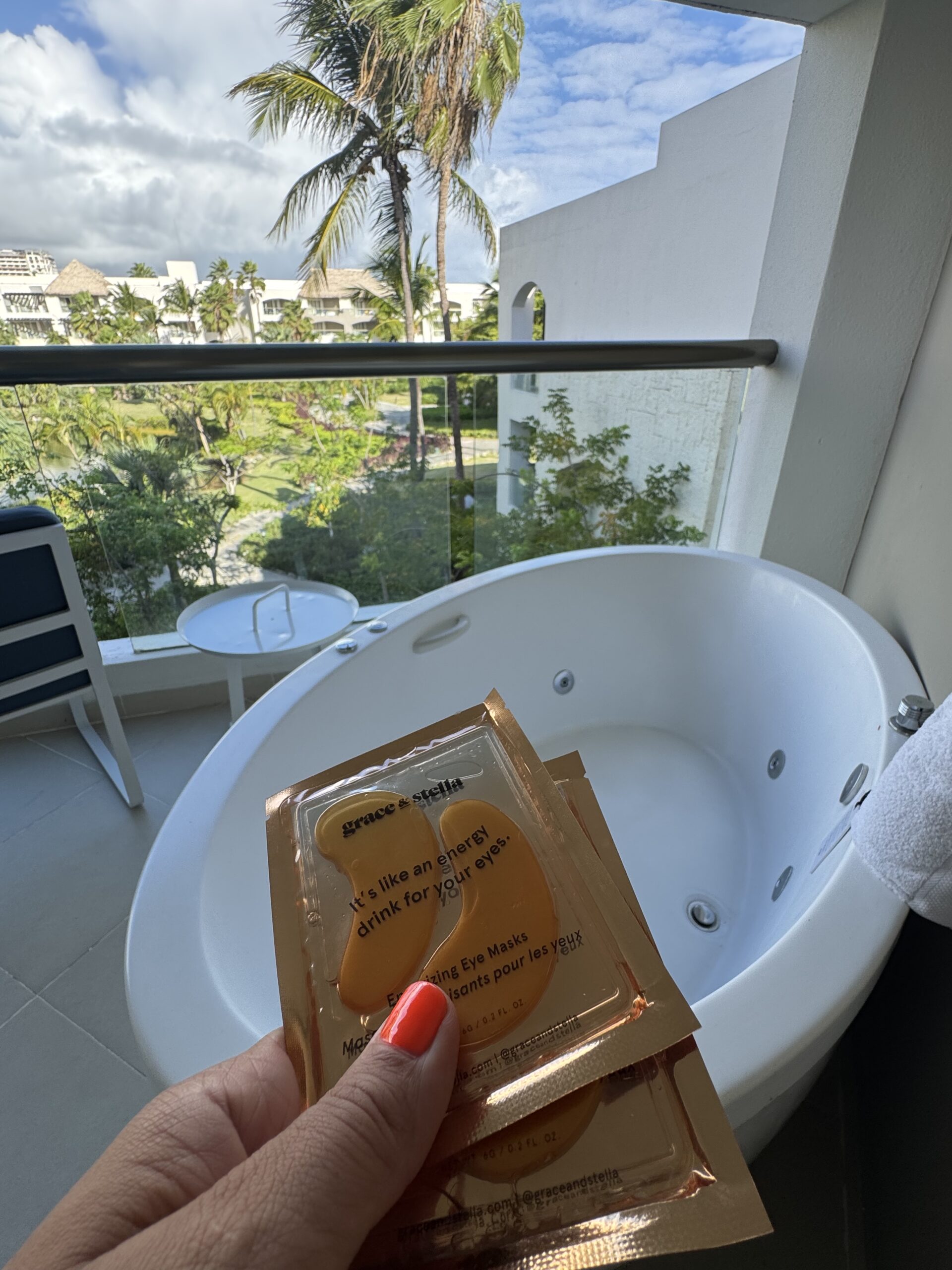 eye patches on balcony for puffy eye reset