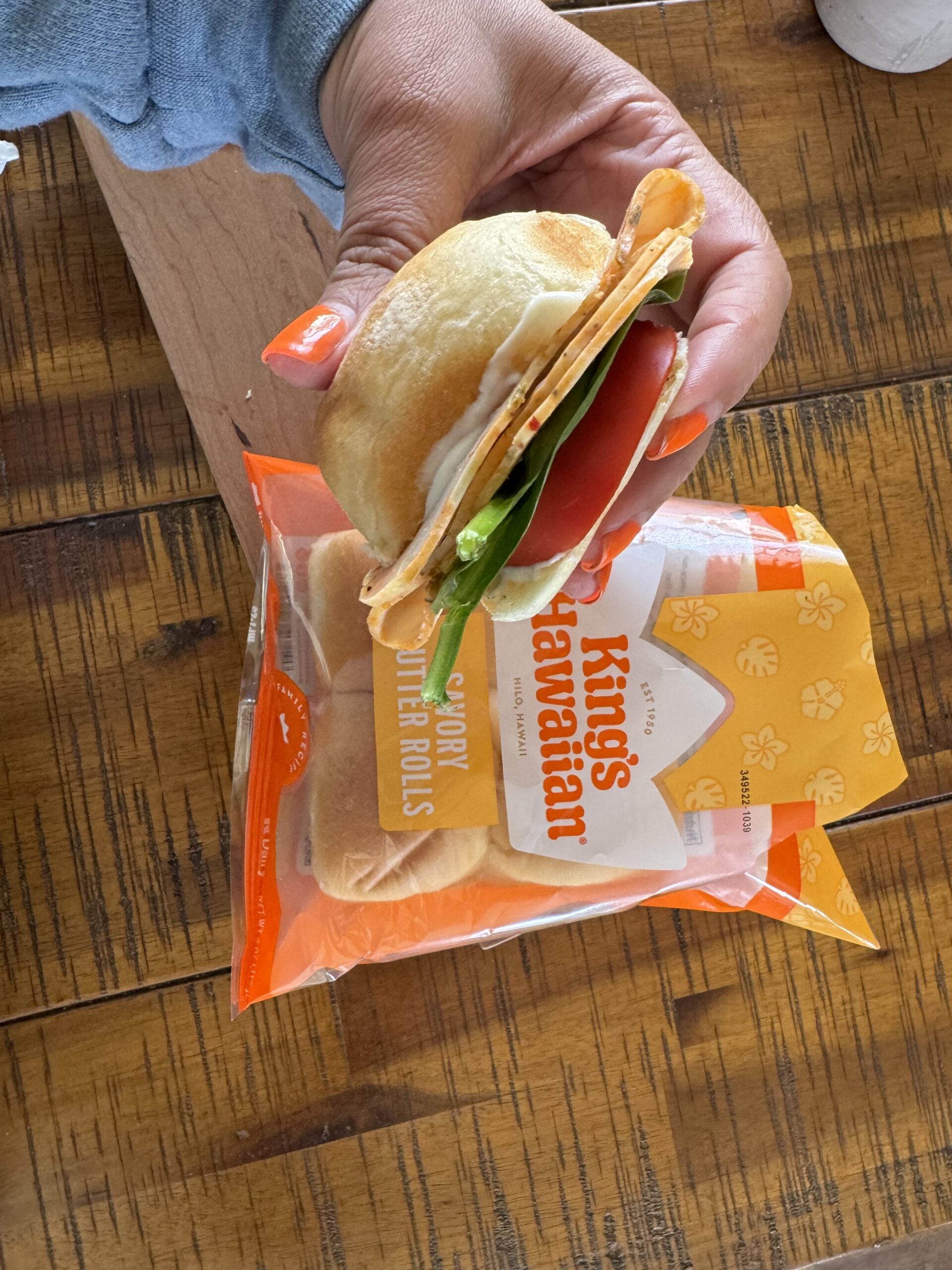 mini turkey sandwich and King Hawaiian rolls